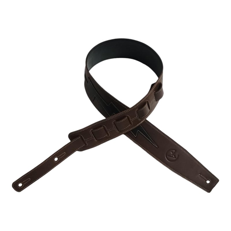 Ve CREATION Leather Guitar Strap for Bass, Electric, Acoustic & Heavy Guitars, 2.5" Wide, Adjustable from 42-56 Inches, - Image 2