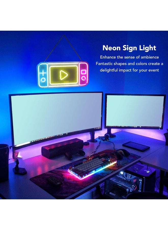 فلاي رود لافتة نيون للألعاب، لافتات نيون LED لغرفة النوم أو غرفة الألعاب أو ديكور غرفة النوم أو غرفة الترفيه أو العمل أو هدية عيد الميلاد أو إضاءة LED منزلية، تعمل عبر USB - Image 2