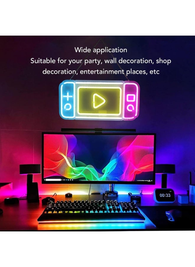 فلاي رود لافتة نيون للألعاب، لافتات نيون LED لغرفة النوم أو غرفة الألعاب أو ديكور غرفة النوم أو غرفة الترفيه أو العمل أو هدية عيد الميلاد أو إضاءة LED منزلية، تعمل عبر USB - Image 3
