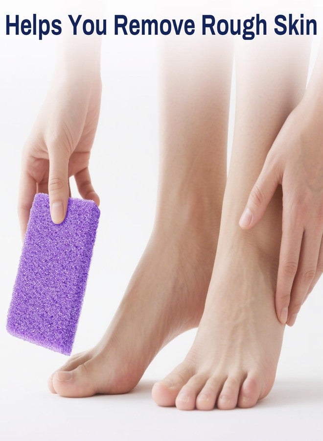 RAQEHO 20 Small Pumice Stone for Feet - 3.6 X 1.8 X 0.47 Inch Purple Foot Pumice Stone Foot Filer Pedicura Scrubber for Callus Removal Foot Care Spa Productos for Dark Elbows Hard Skin Exfoliating - Image 4