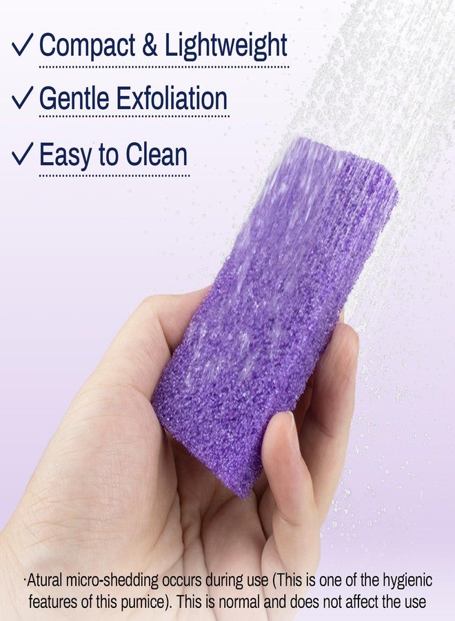 RAQEHO 20 Small Pumice Stone for Feet - 3.6 X 1.8 X 0.47 Inch Purple Foot Pumice Stone Foot Filer Pedicura Scrubber for Callus Removal Foot Care Spa Productos for Dark Elbows Hard Skin Exfoliating - Image 3