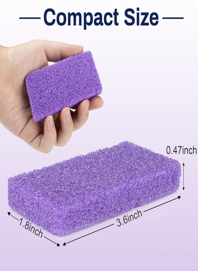 RAQEHO 20 Small Pumice Stone for Feet - 3.6 X 1.8 X 0.47 Inch Purple Foot Pumice Stone Foot Filer Pedicura Scrubber for Callus Removal Foot Care Spa Productos for Dark Elbows Hard Skin Exfoliating - Image 2