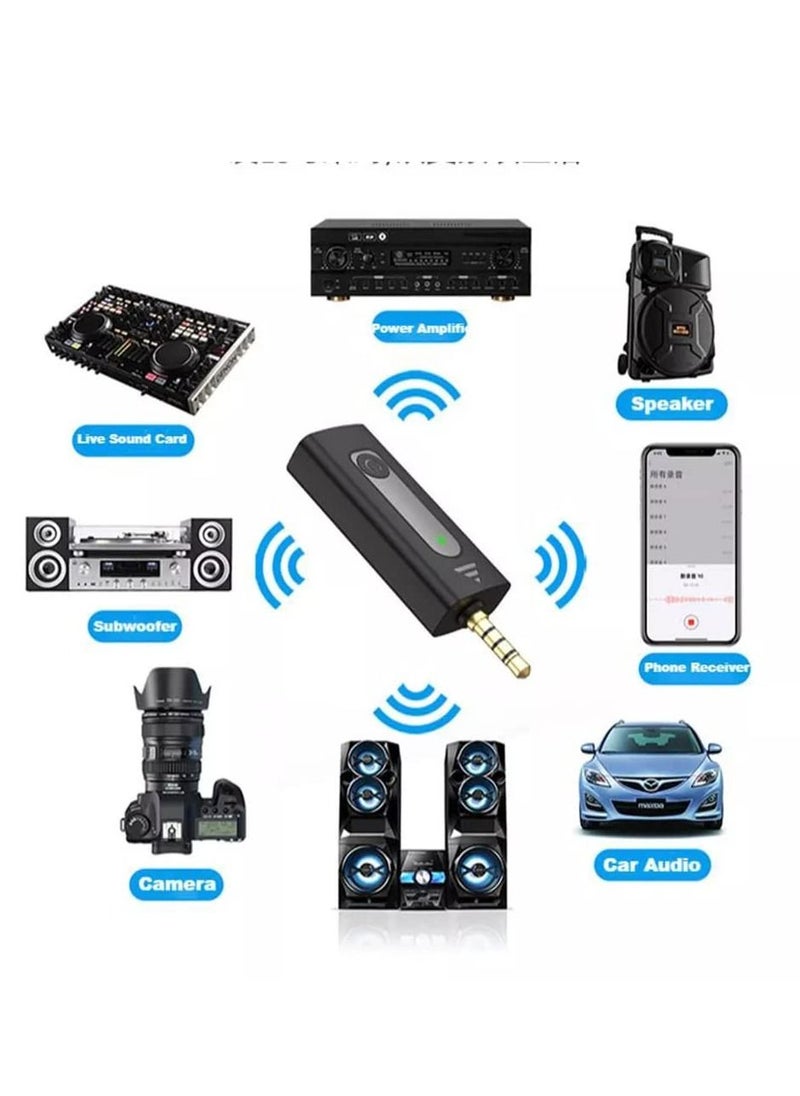 Generic - K35 Wireless Mic For Smartphones Laptop Desktop iPhone Collar Microphone Compatible With 3.5mm Jack Devices Wireless Mic For YouTube Vlogging ASMR Recording Podcast Interview Black - Image 1