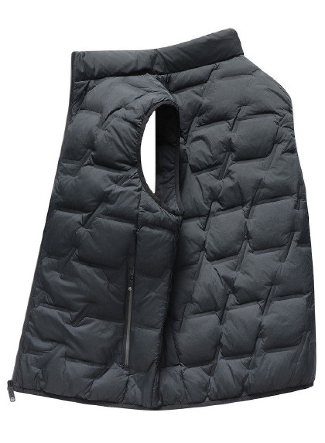 YaYa Men's Stand Collar Down Vest, Warm And Stylish For Autumn And Winter, Youthful And Versatile Down Vest - Image 1