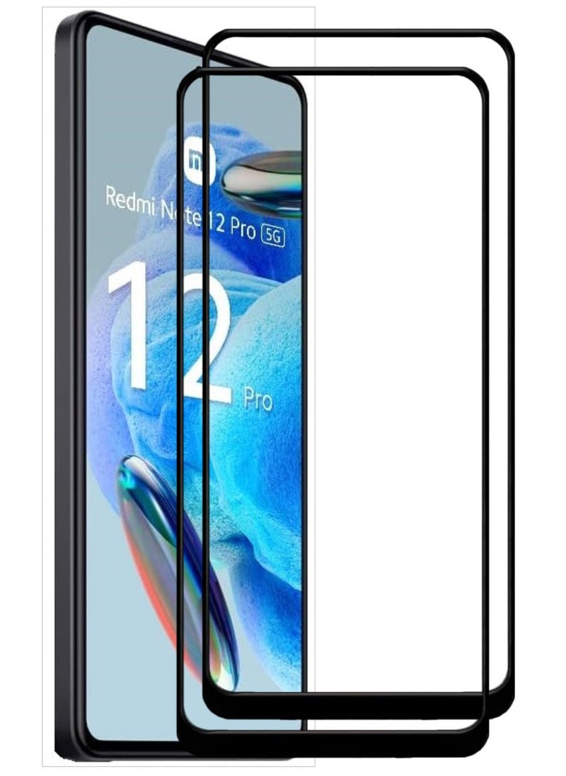 ACLIX 2 Pieces Antistatic ESD Dustproof Premium Quality High Definition Tempered Glass Screen Protector Designed For Xiaomi Redmi Note 12 Pro - Image 1