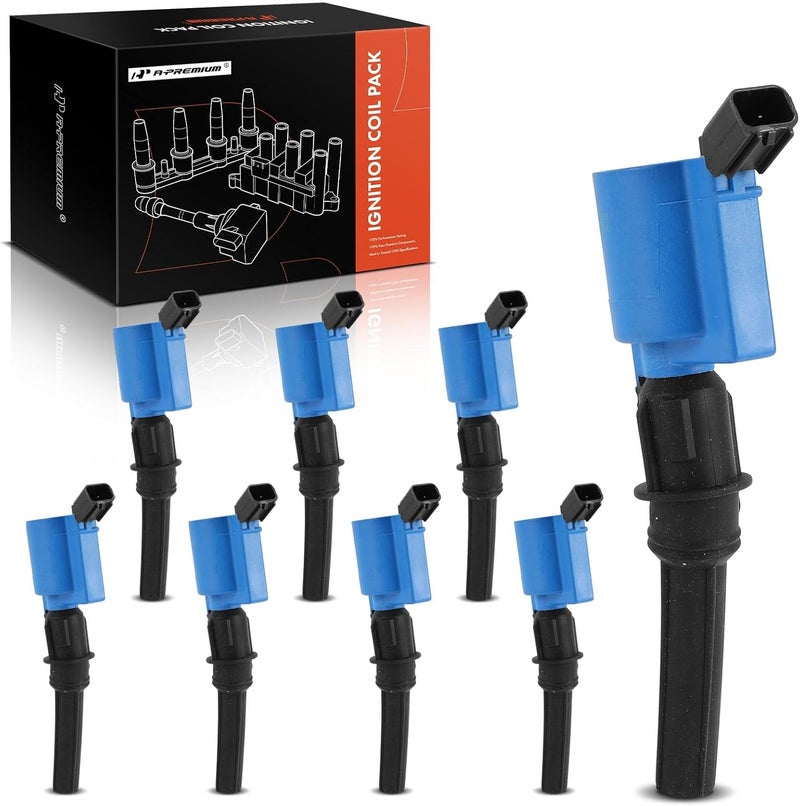 A-Premium Set of 8 Ignition Coil Pack for Ford Vehicles - Image 1