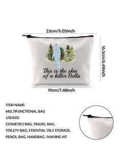 WCGXKO Movie Show Inspired Gift This Is The Skin Of A Killer Bella Zipper Pouch Makeup Bag for Fans (This is the skin)  - Image 2