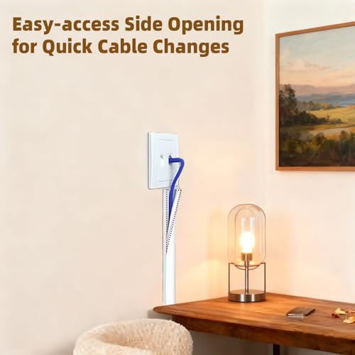 KAYLEINSTER 39Cord Hider for Wall Mounted TVAdhesive OneCord Cable Hider for WallCord Covers Raceway Kit for Wires Hider Along WallFlexible Silicone Cable Concealer for Home OfficeW 054 H 039 - Image 3