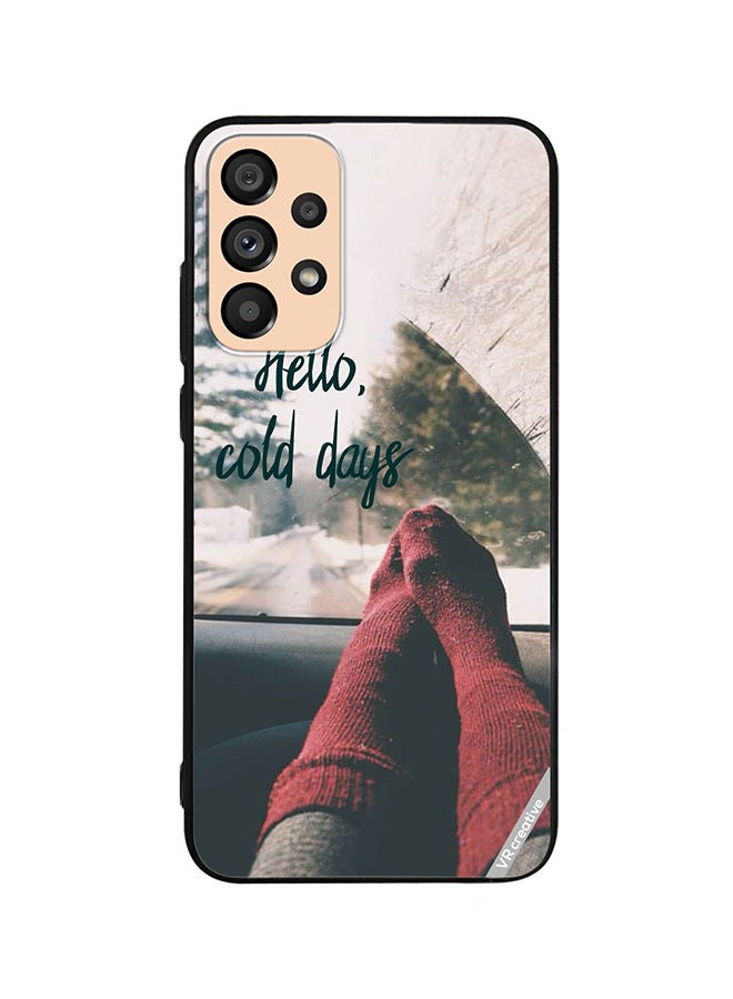 Protective Case Cover For Samsung Galaxy A73 5G Hello Cold Days Design Multicolour