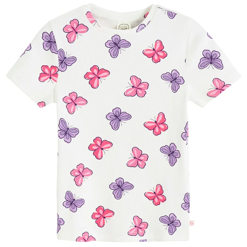 Cool Club WHITE COTTON, ELASTANE T-SHIRT S/S