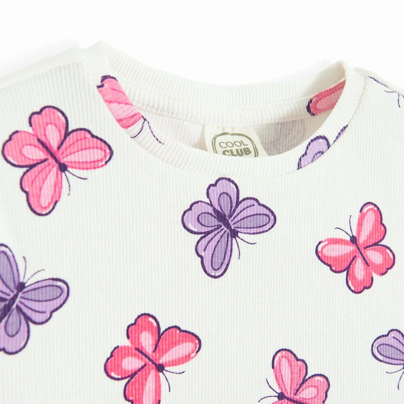 Cool Club WHITE COTTON, ELASTANE T-SHIRT S/S