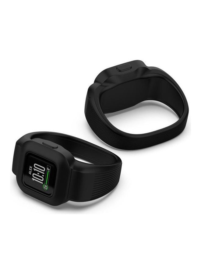 NIBEMINENT Silicone Pure Color Replacement Watchband For Garmin Vivofit JR3 Black - Image 3