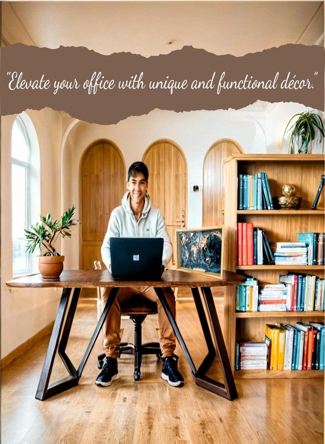 OOCLAS تصميم خريطة العالم الخشبية المخصصة من OOCLAS للمكاتب | خريطة عالم من 7 طبقات مع أكريليك | إكسسوارات مكتبية، سطح طاولة ملون | خريطة عالم فاخرة مقطوعة بالليزر لأي مكتب | هدية للشركات 12 × 8 × 2 بوصة - Image 5
