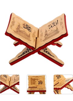 YIM-VIBEHAUS Quran Holder Quran Stand Quran Cabinet Prayer Book Stand Ramadan Reading Shelf Mubarak Muslim Party Ornament Book Holder  - Image 1