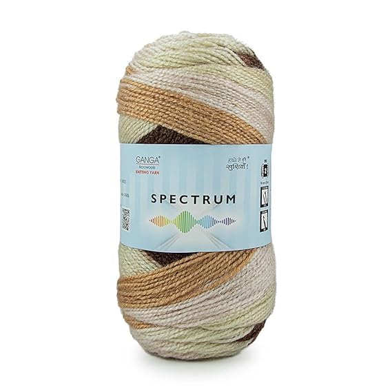 DUVANSHI DUVANSHI Ganga Spectrum Yarn Knitting Wool Ball Multi Colour Ball 200 Grams Suitable for Craft Babywear Blankets Ponchos mufflers caps Thick mota Needle Crochet Hook Thread - Image 1