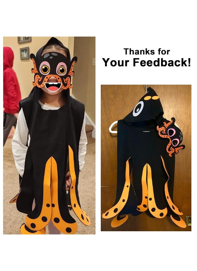 iROLEWIN iROLEWIN Octopus Costume for Kids Fish Mask Under The Sea Animal Squid Costume Party Favors Toddler Dressup Jellyfish Toys  - Image 5