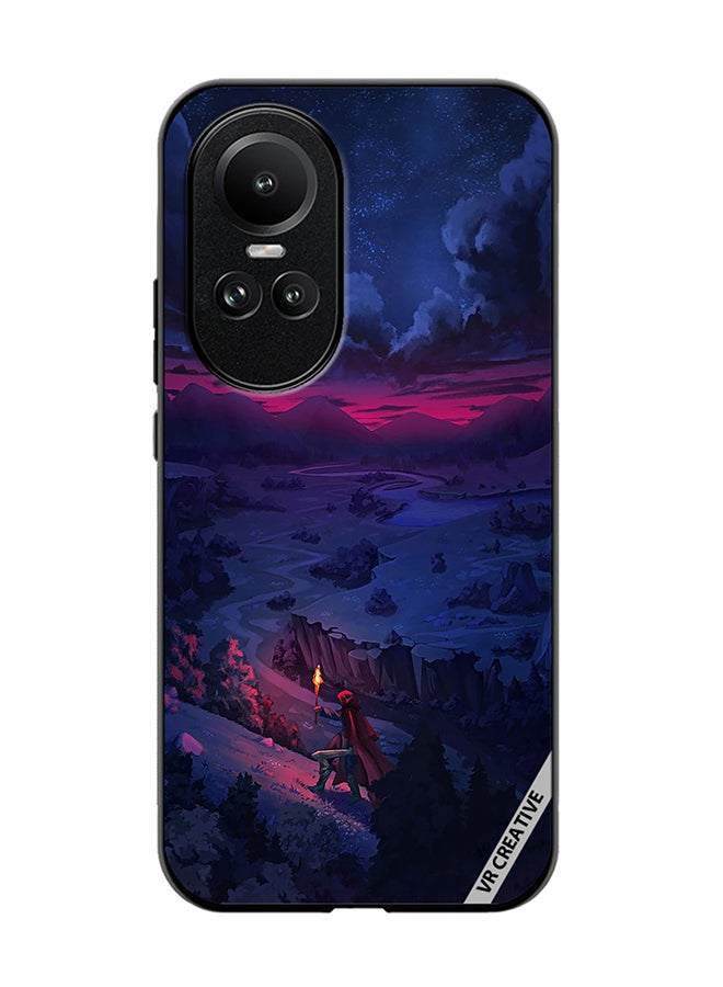 VR CREATIVE Protective Case Cover For Oppo Reno 10 Person Walking On Mountain Design Multicolour - Image 1