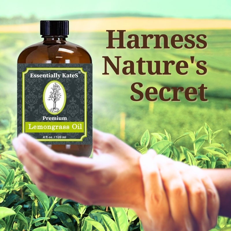 Essentially KateS Lemongrass Essential Oil 4 Fl Oz with Dropper and Sprayer - 100% Pure and Natural - Hair Care, Home Diffusers, Skin Care, Aromatherapy, Massage and Humidifiers, and Garden Care - Image 5