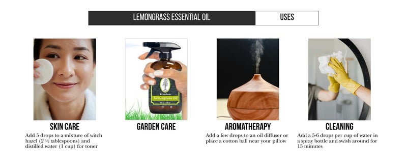 Essentially KateS Lemongrass Essential Oil 4 Fl Oz with Dropper and Sprayer - 100% Pure and Natural - Hair Care, Home Diffusers, Skin Care, Aromatherapy, Massage and Humidifiers, and Garden Care - Image 1