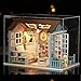 Tiandirenhe DIY Miniature Dollhouse Kit Realistic Mini 3D Wooden Mini Doll House Room with Furniture LED Lights Christmas Decoration Birthday Gift for Teens Adults Forest time - Image 2