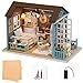 Tiandirenhe DIY Miniature Dollhouse Kit Realistic Mini 3D Wooden Mini Doll House Room with Furniture LED Lights Christmas Decoration Birthday Gift for Teens Adults Forest time - Image 4