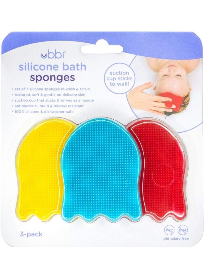 Ubbi Jellyfish Silicone Baby Bath Sponges, Baby Bathing and Care Essentials for Newborns - Image 1