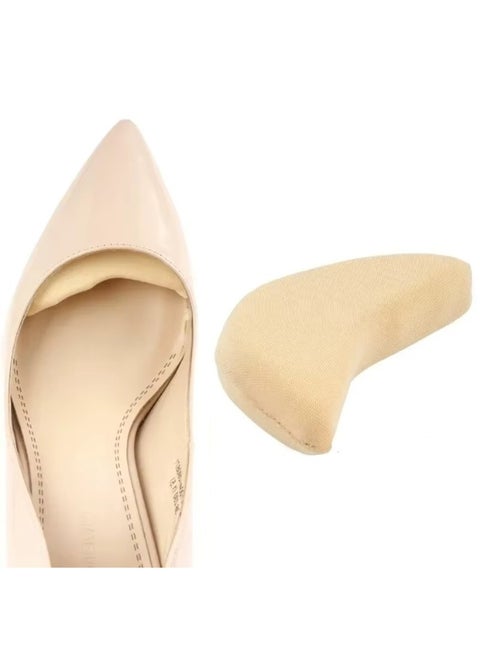 2 Pcs Sponge Forefoot Insert Pad for Women High Heels Toe Plug Half Sponge Shoes Cushion Feet Filler Insoles Anti-Pain Pads (beige)