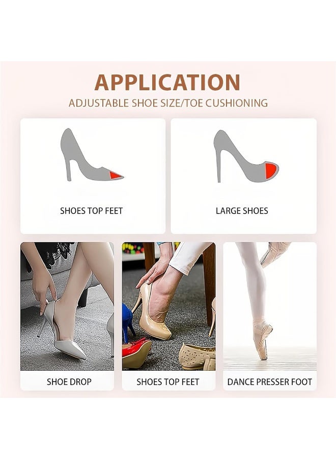 2 Pcs Sponge Forefoot Insert Pad for Women High Heels Toe Plug Half Sponge Shoes Cushion Feet Filler Insoles Anti-Pain Pads (beige) - Image 2