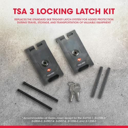 SKB TSA 3 Locking Latch Kit for iSeries Cases, Travel Approved Lock Set with Keys and Replacement Pins, Easy Install Upgrade for Luggage Security - Image 4