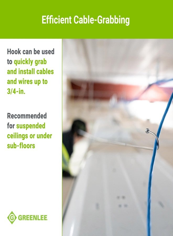 جرينلي صنارة صيد السمك Greenlee FP3 القابلة للطي بطول 3 أقدام، أداة سحب أسلاك إضافية للوصول إلى الكابلات وتثبيتها حتى عمق 3/4 بوصة - Image 5
