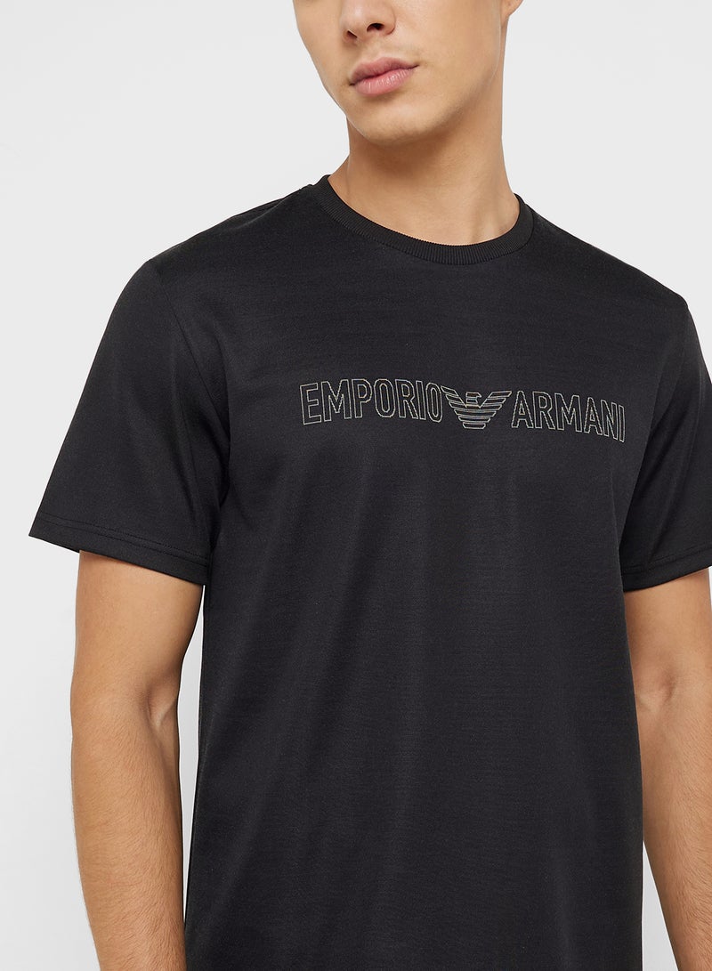 EMPORIO ARMANI Men's Crew Neck Short Sleeve Tshirt  - Image 3