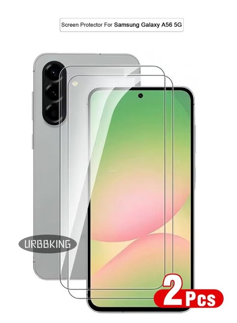 2 PCS for Samsung Galaxy A56 5G Screen Protector Full Cover Tempered Glass, Scratch Resistant, Anti-Fingerprint, Bubble Free