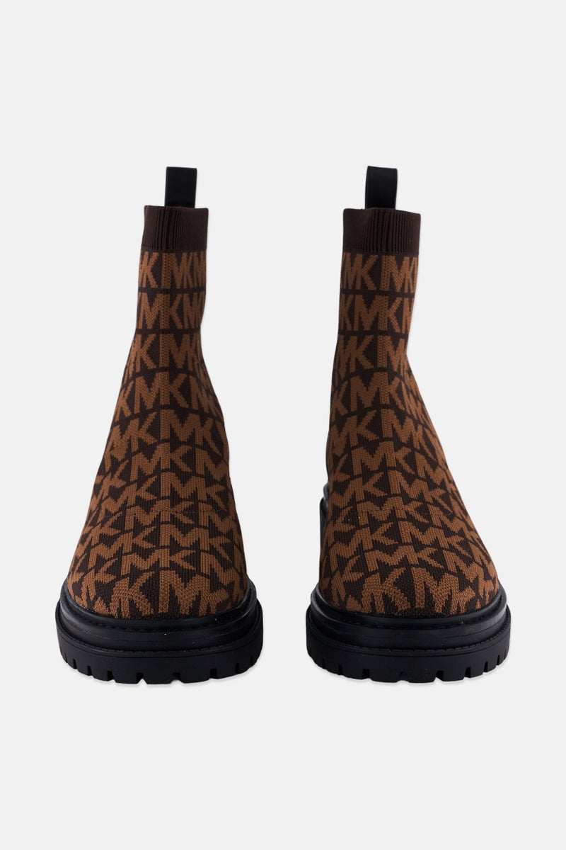 Michael Kors Women Medium Comet Lug Slip On Ankle Bootie, Dark Brown  - Image 3