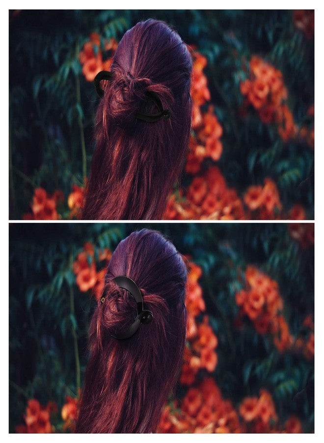 Chuangdi 9-Piece French Banana Comb Set - Fishtail & Round Banana Clips, Flexible Ponytail Holders, Interlocking Hair Styling Accessories for Women (Black) - Image 3