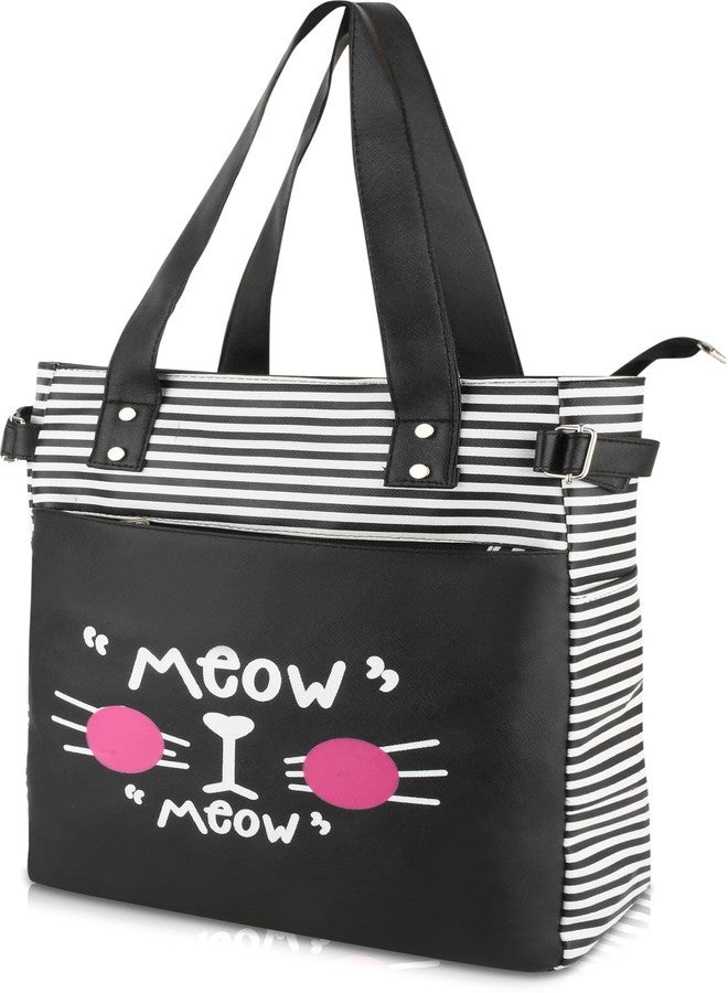 JAISOM Women's Tote Handbag | Stylish Shoulder Bag for Office, College, Casual & Party Use,Spacious & Lightweight (Moow Line 2_BZ) - Image 1