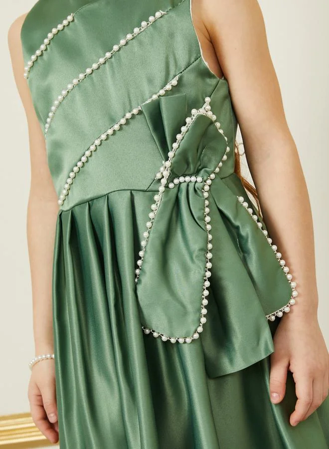 Styli Satin Pearl Dress
