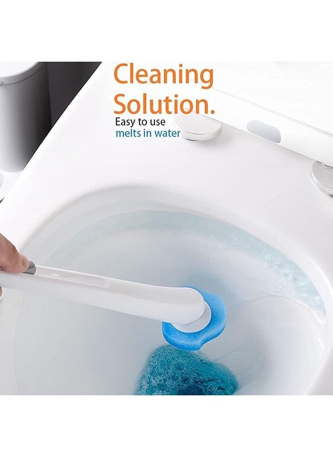 Arabest Disposable Toilet Bowl Cleaning Brush, Disposable Brush Head with 16 Refills Dissolving Wands Replacement Sponge Brush Heads, Soft Toilet Cleaner Brush for Bathroom Toilet Cleaning  - Image 4