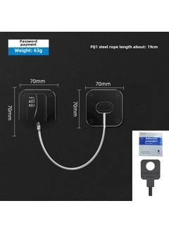 FJF foreign trade window safety lock screen window stopper anti-opening child protection sliding door lock external door and window lock FQ1-password lock Black Square FQ1-password lock Black Square