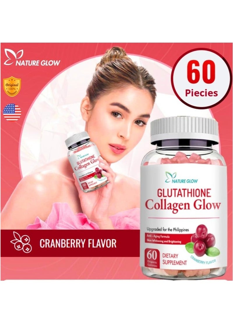 ناشر جلو 2 قطعة من فيتامينات الكولاجين المتوهجة - بنكهة التوت البري | مضاد للشيخوخة وتبييض البشرة وإشراق البشرة - Image 5