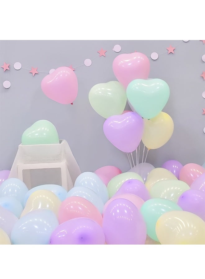 هالامودو 100 جهاز كمبيوتر شخصي ماكرون لون البالونات اللاتكس ، على شكل قلب ماكرون متعددة الألوان البالونات لحفلة عيد الميلاد ، دش الطفل ، وديكورات الزفاف - Image 4