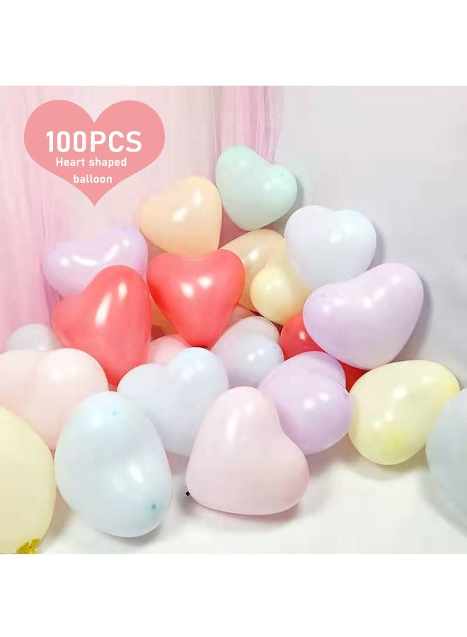 هالامودو 100 جهاز كمبيوتر شخصي ماكرون لون البالونات اللاتكس ، على شكل قلب ماكرون متعددة الألوان البالونات لحفلة عيد الميلاد ، دش الطفل ، وديكورات الزفاف - Image 3