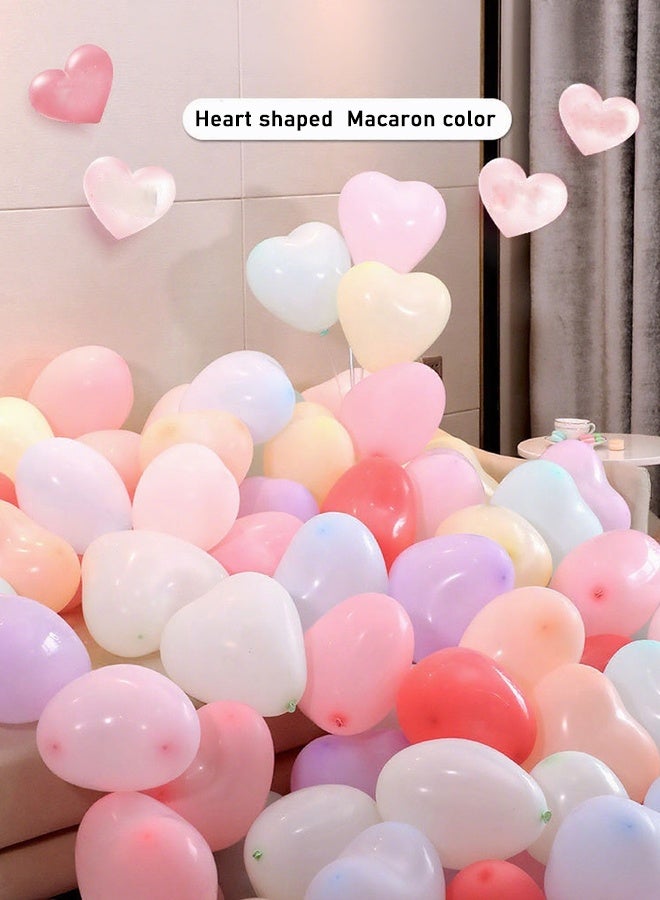هالامودو 100 جهاز كمبيوتر شخصي ماكرون لون البالونات اللاتكس ، على شكل قلب ماكرون متعددة الألوان البالونات لحفلة عيد الميلاد ، دش الطفل ، وديكورات الزفاف - Image 5