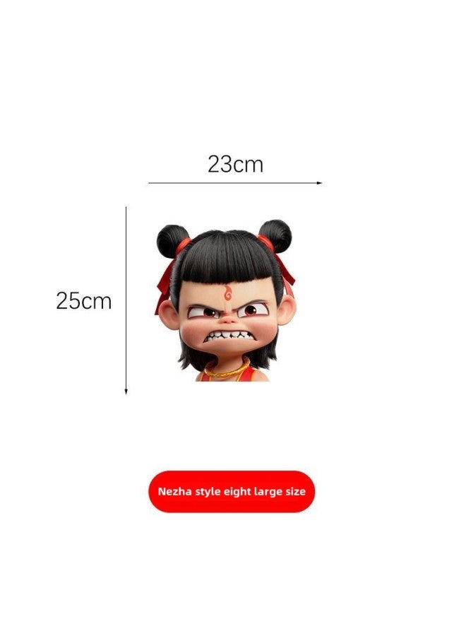 Nezha Devil Boy Sea-making Personality Car Sticker Car Motorcycle Glass Rear Gear Body Trunk Waterproof Sticker Decoration-Color:Nezha Style 8 -Size:Default Items  - Image 1