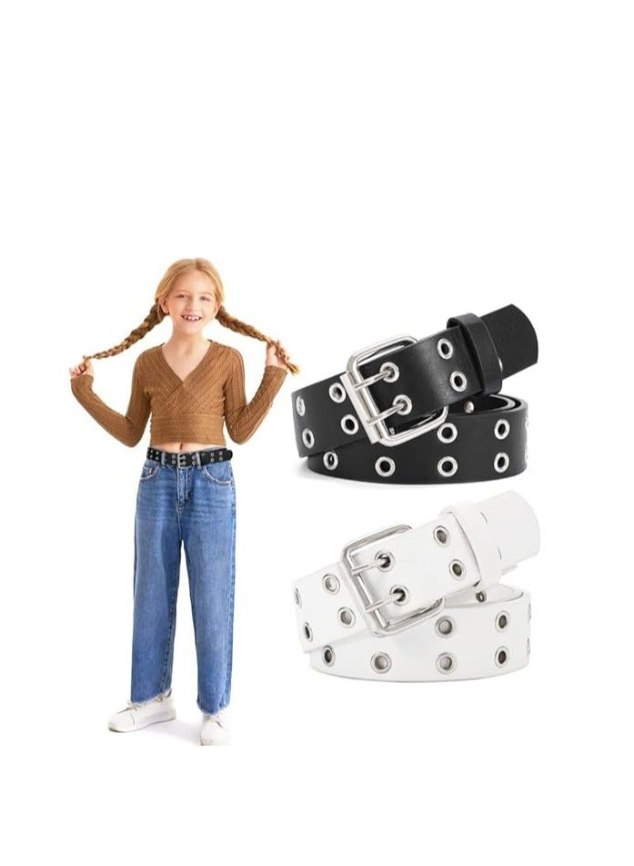 Oasisgalore Girls Belt Boys PU Leather Belt Suitable for School Uniforms Pants Jeans for Kids  - Image 1