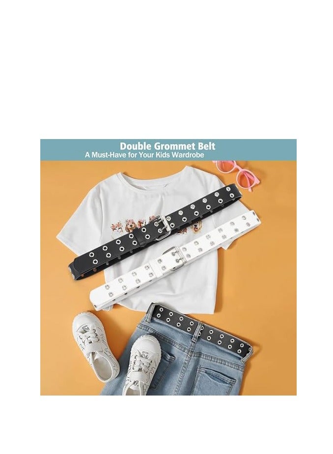 Oasisgalore Girls Belt Boys PU Leather Belt Suitable for School Uniforms Pants Jeans for Kids  - Image 3