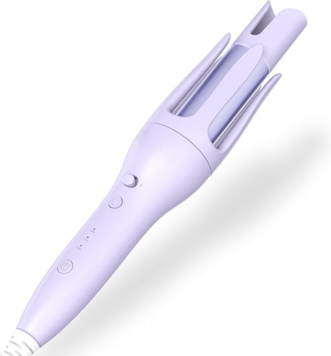 Derovan 1.25″ Automatic Rotating Curling Iron – Fast‑Heating Anti‑Scald Ionic Hair Curler for Beach Waves & Soft Curls, Professional Curly Hair Tool, Suitable for Men and Women - Image 1