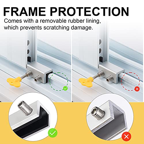 PENMAMA Window Locks,12 Sets Sliding Security Window Lock with Key for Vertical & Horizontal Sliding Windows & Sliding Doors, Adjustable Window Locks Security Window Stoppers for Patio Bedroom Home and Office - Image 2