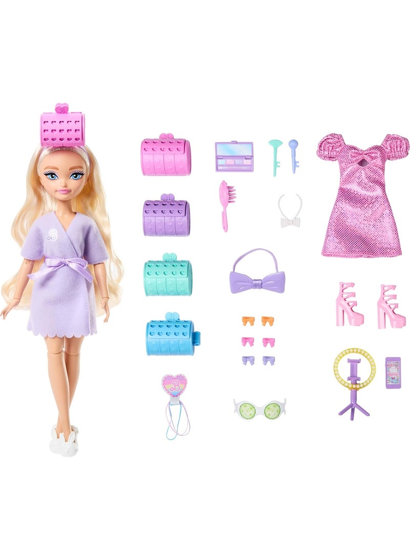 Barbie Dream Get Ready Malibu Fashion Doll with Stylized Hair – Includes Surprise Hair Accessories, 15+ Styling Looks, Collectible Doll - Image 1