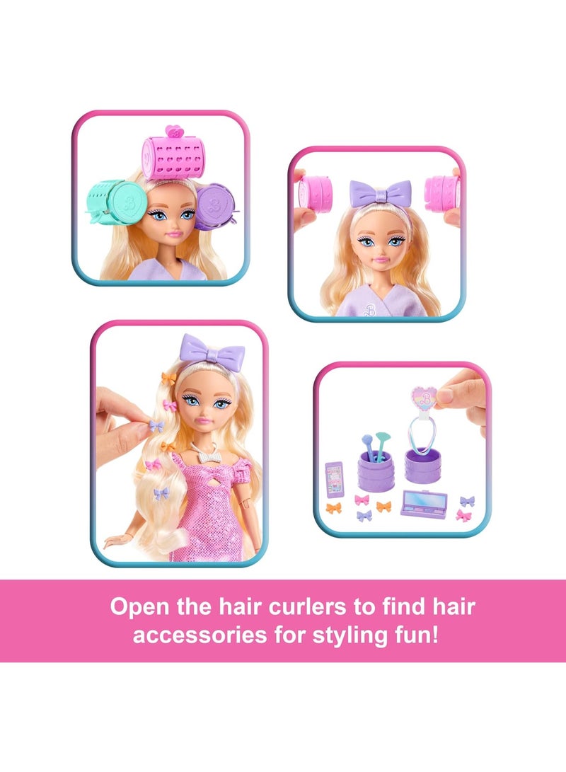 Barbie Dream Get Ready Malibu Fashion Doll with Stylized Hair – Includes Surprise Hair Accessories, 15+ Styling Looks, Collectible Doll - Image 5