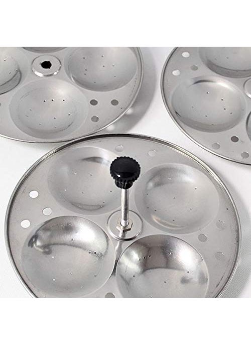 Yugefom Yugefom Stainless Steel Idly Stand Suitable for Outer Lid Cooker4x3 PlatesSilver Standard  - Image 2
